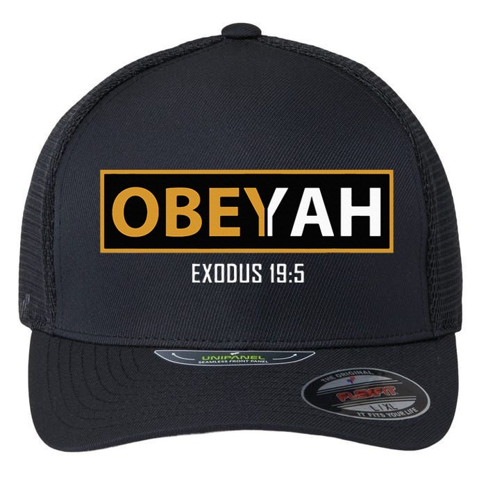 Jewish Hebrew Obeyah Obey Yah Clothing Flexfit Unipanel Trucker Cap