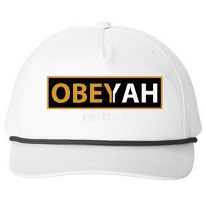 Jewish Hebrew Obeyah Obey Yah Clothing Snapback Five-Panel Rope Hat