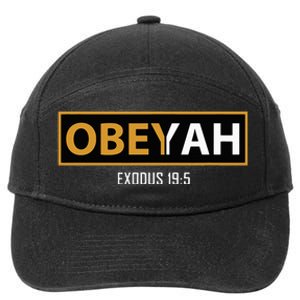 Jewish Hebrew Obeyah Obey Yah Clothing 7-Panel Snapback Hat