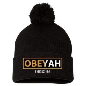 Jewish Hebrew Obeyah Obey Yah Clothing Pom Pom 12in Knit Beanie