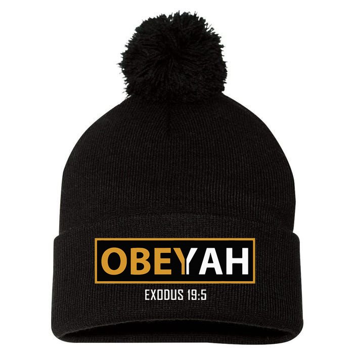 Jewish Hebrew Obeyah Obey Yah Clothing Pom Pom 12in Knit Beanie