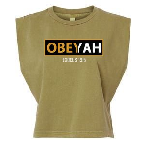 Jewish Hebrew Obeyah Obey Yah Clothing Garment-Dyed Women's Muscle Tee