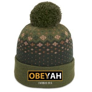 Jewish Hebrew Obeyah Obey Yah Clothing The Baniff Cuffed Pom Beanie