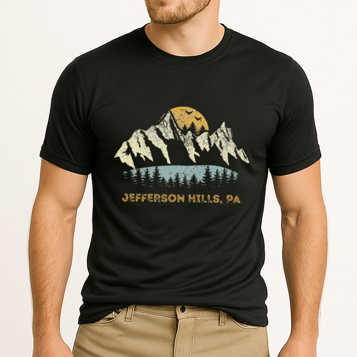 Jefferson Hills Pa Mountain Sunset Design Cooling Performance Crew T-Shirt