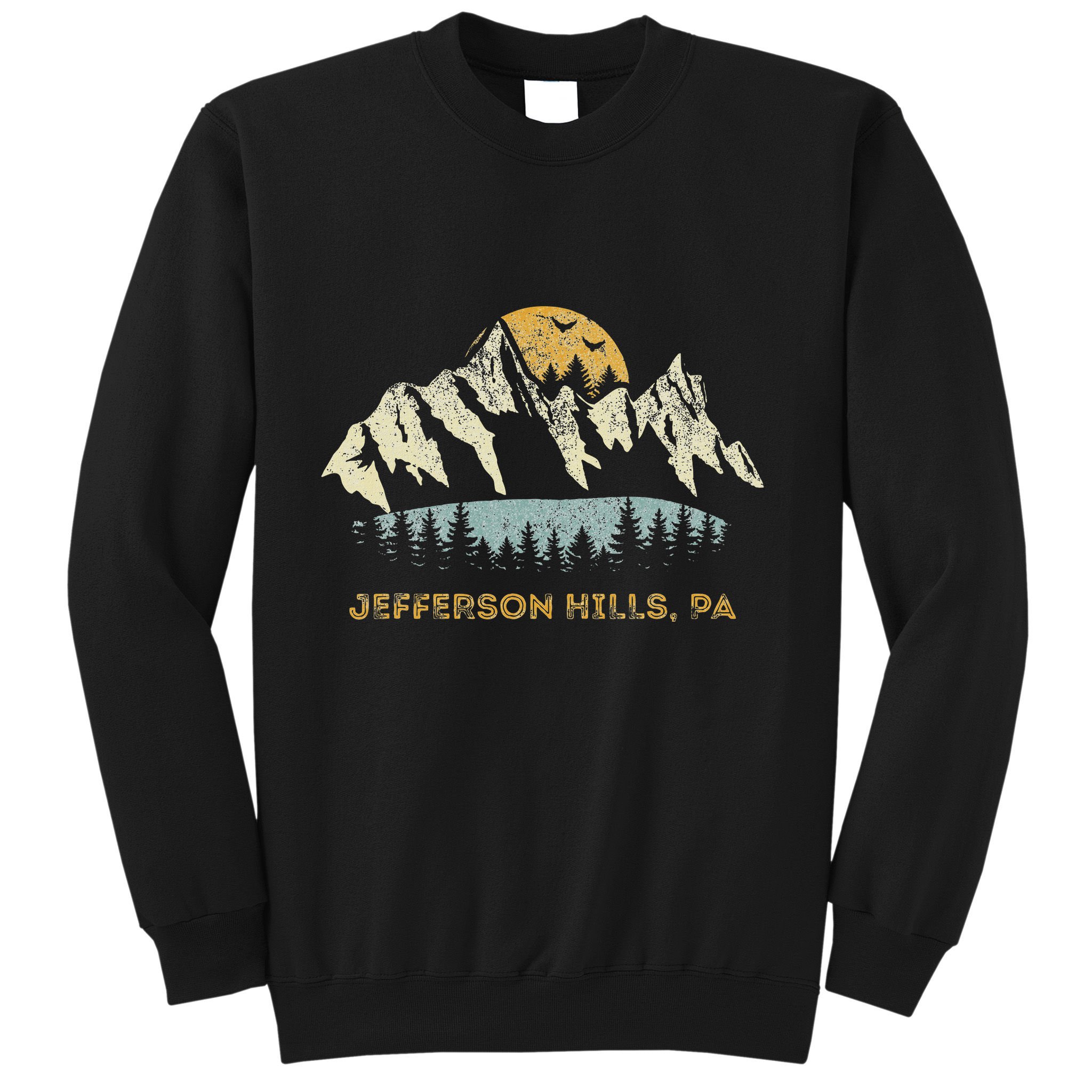 Jefferson Hills Pa Mountain Sunset Design Sweatshirt