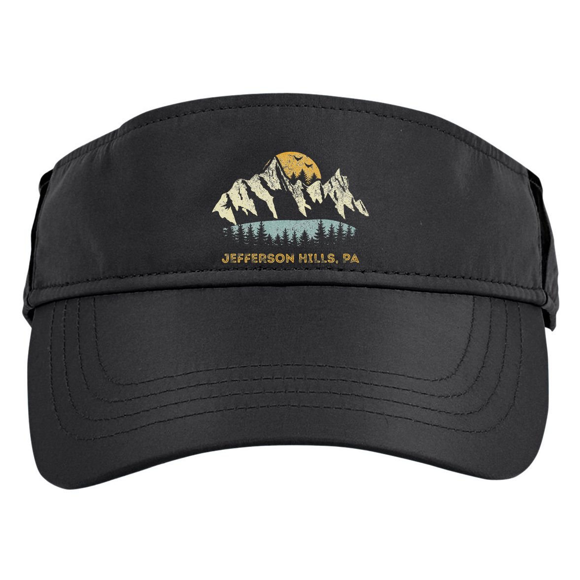 Jefferson Hills Pa Mountain Sunset Design Adult Drive Performance Visor