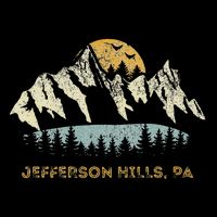 Jefferson Hills Pa Mountain Sunset Design Drawstring Bag