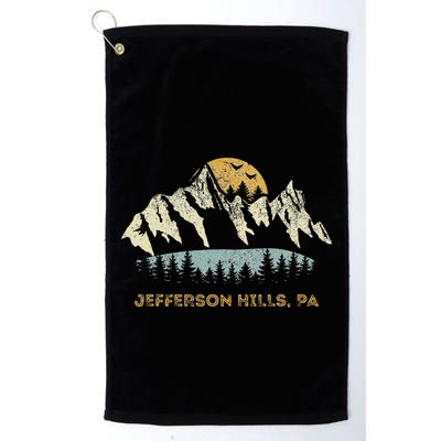 Jefferson Hills Pa Mountain Sunset Design Golf Towel