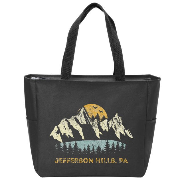 Jefferson Hills Pa Mountain Sunset Design Zip Tote Bag