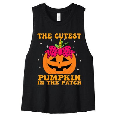 JackOLantern Halloween Pumpkin Unicorn Cute Women's Racerback Cropped Tank