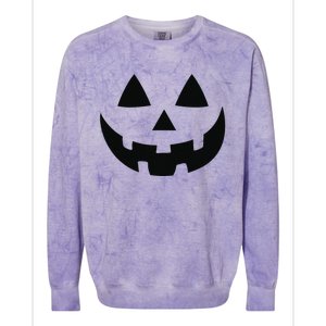 JackOLantern Halloween Pumpkin Face Colorblast Crewneck Sweatshirt