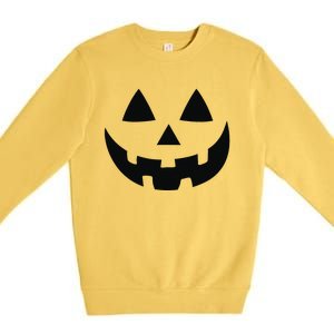 JackOLantern Halloween Pumpkin Face Premium Crewneck Sweatshirt