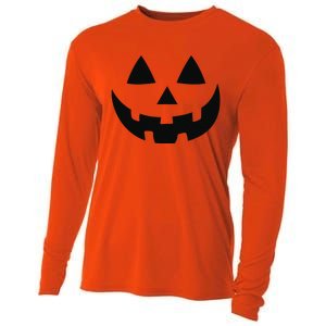 JackOLantern Halloween Pumpkin Face Cooling Performance Long Sleeve Crew