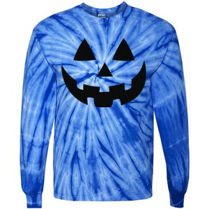 JackOLantern Halloween Pumpkin Face Tie-Dye Long Sleeve Shirt