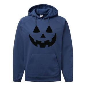 JackOLantern Halloween Pumpkin Face Performance Fleece Hoodie