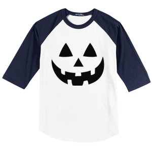 JackOLantern Halloween Pumpkin Face Baseball Sleeve Shirt