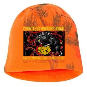 Japanese Horror Rat Retro Countless Horrors Await Kati - Camo Knit Beanie