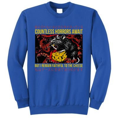 Japanese Horror Rat Retro Countless Horrors Await Sweatshirt