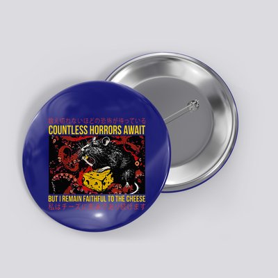 Japanese Horror Rat Retro Countless Horrors Await Button