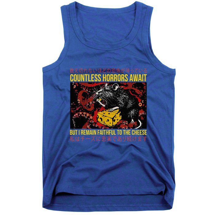 Japanese Horror Rat Retro Countless Horrors Await Tank Top