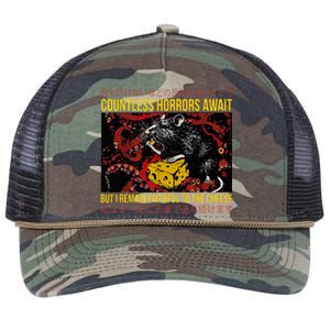 Japanese Horror Rat Retro Countless Horrors Await Retro Rope Trucker Hat Cap