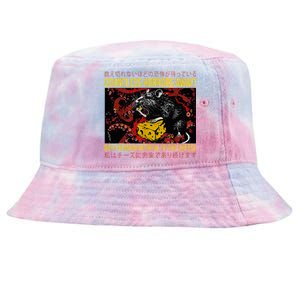 Japanese Horror Rat Retro Countless Horrors Await Tie-Dyed Bucket Hat