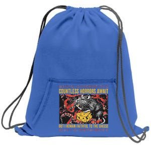 Japanese Horror Rat Retro Countless Horrors Await Sweatshirt Cinch Pack Bag