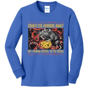 Japanese Horror Rat Retro Countless Horrors Await Kids Long Sleeve Shirt