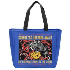 Japanese Horror Rat Retro Countless Horrors Await Zip Tote Bag