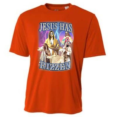 Jesus Has Rizzen Cooling Performance Crew T-Shirt