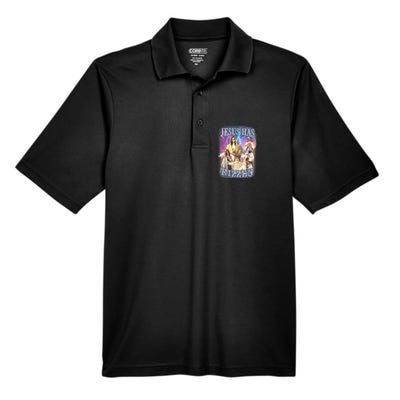 Jesus Has Rizzen Men's Origin Performance Pique Polo