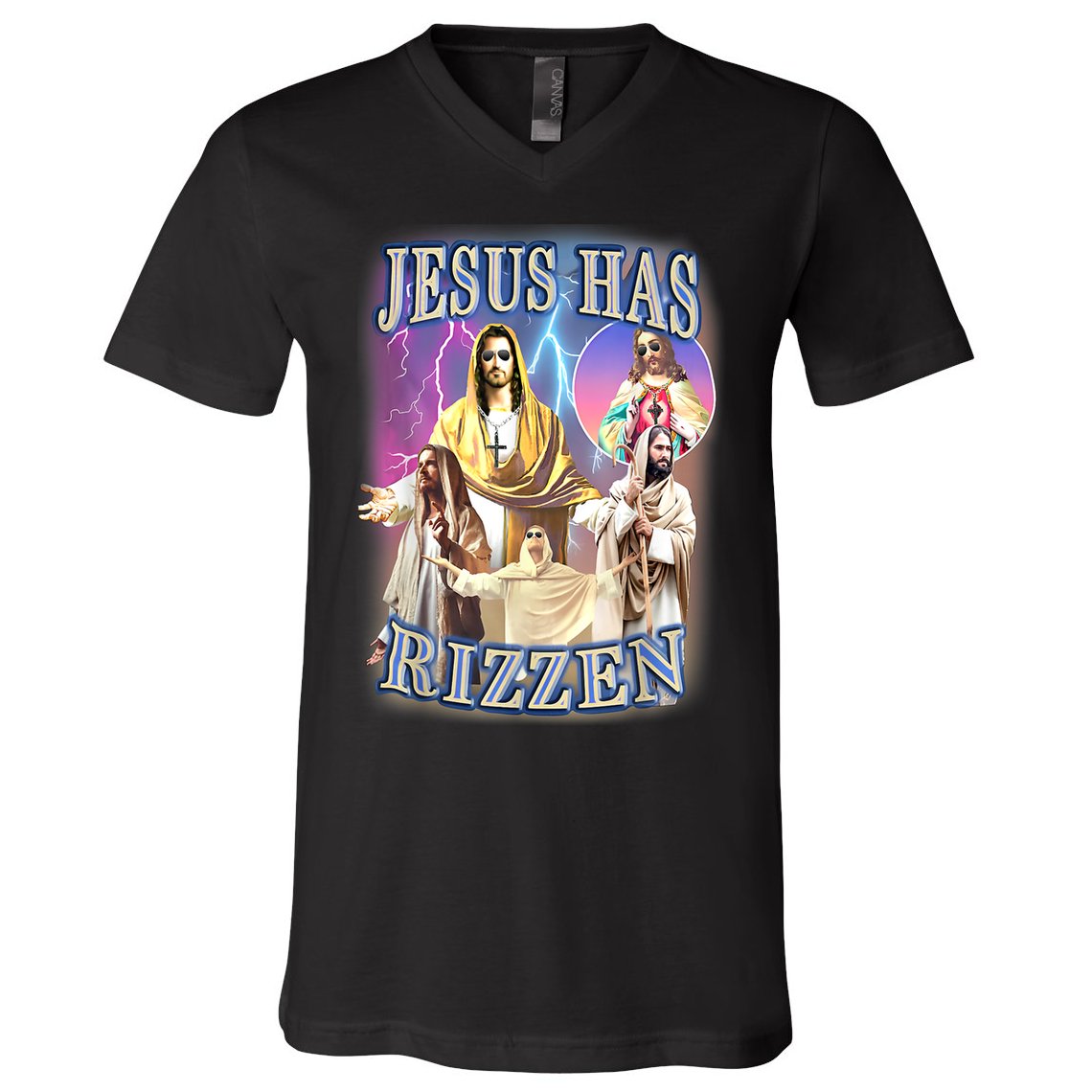Jesus Has Rizzen V-Neck T-Shirt