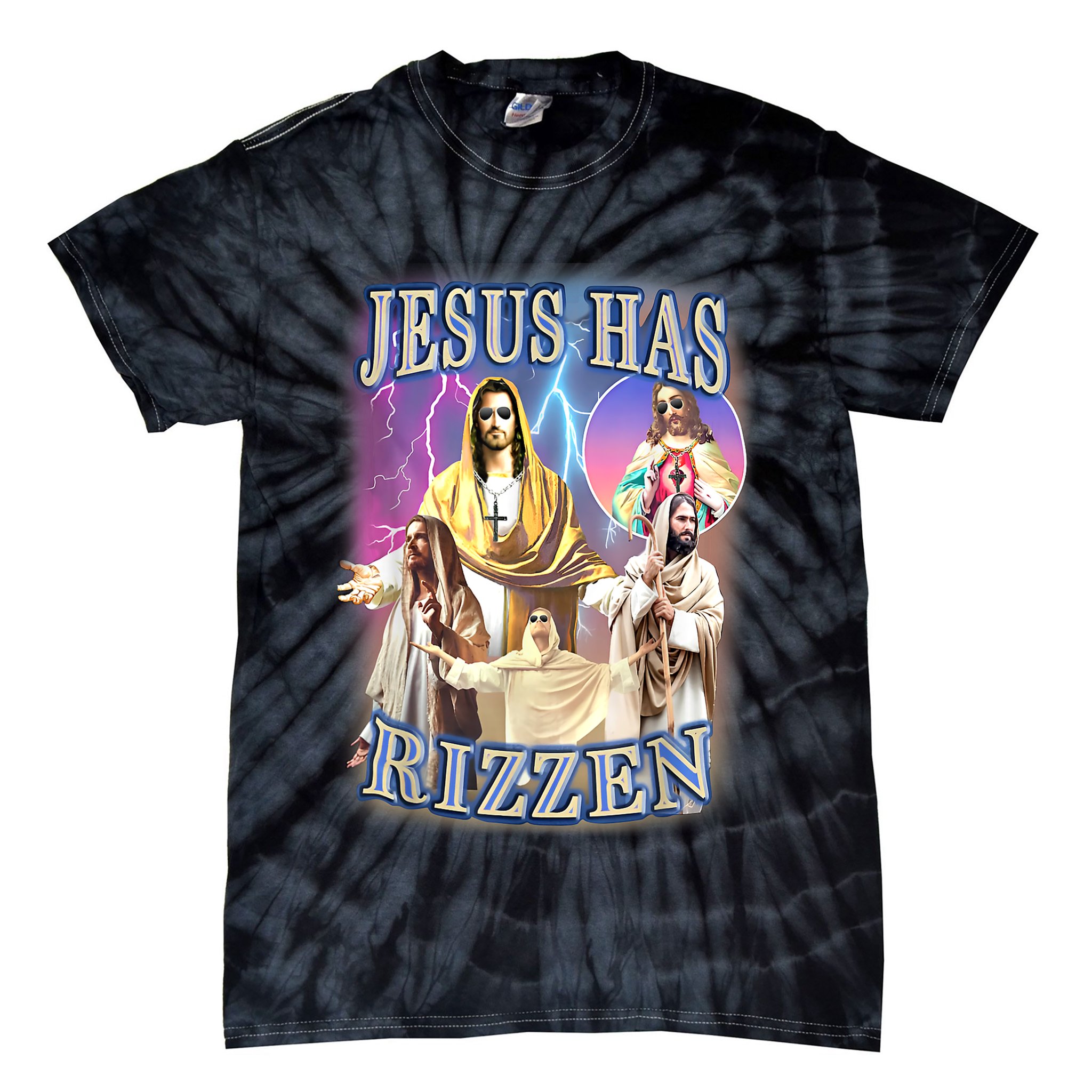 Jesus Has Rizzen Tie-Dye T-Shirt