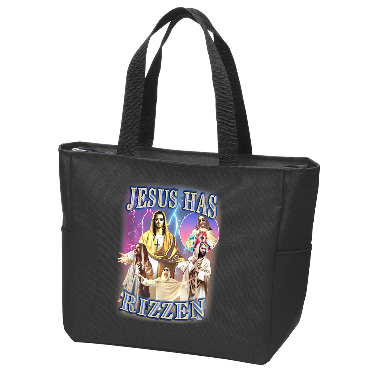 Jesus Has Rizzen Zip Tote Bag