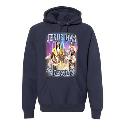 Jesus Has Rizzen Premium Hoodie