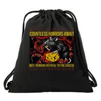 Japanese Horror Rat Retro Countless Horrors Await Drawstring Bag