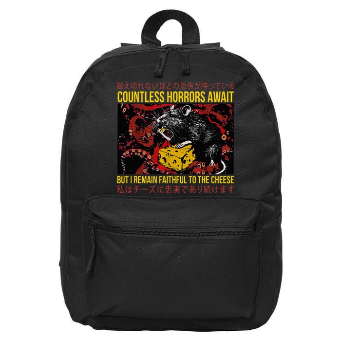 Japanese Horror Rat Retro Countless Horrors Await 16 in Basic Backpack