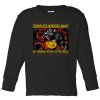 Japanese Horror Rat Retro Countless Horrors Await Toddler Long Sleeve Shirt