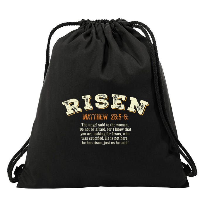 Jesus Has Risen Christian Easter Resurrection .Png Drawstring Bag