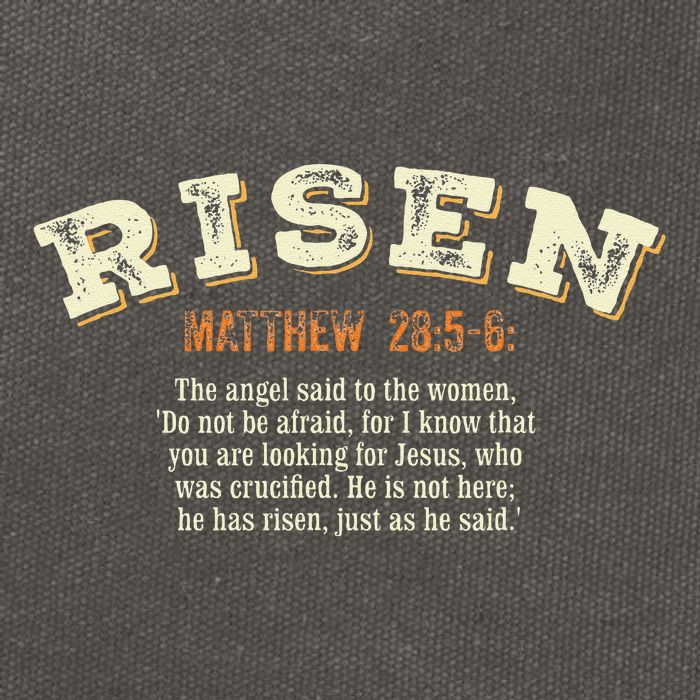 Jesus Has Risen Christian Easter Resurrection .Png Cotton Canvas Backpack