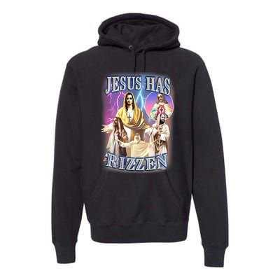 Jesus Has Rizzen Premium Hoodie