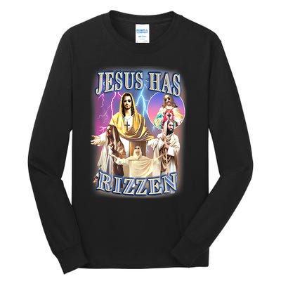 Jesus Has Rizzen Tall Long Sleeve T-Shirt