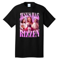 Jesus Has Rizzen Vintage Christian Jesus Playing Basketball Tall T-Shirt