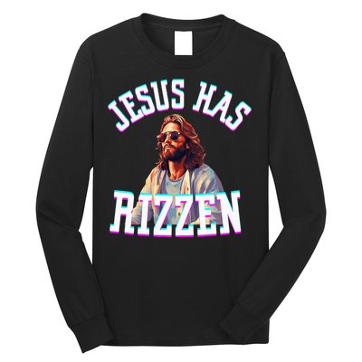 Jesus Has Rizzen Christian Novelty Jesus Christ Long Sleeve Shirt