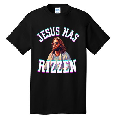 Jesus Has Rizzen Christian Novelty Jesus Christ Tall T-Shirt