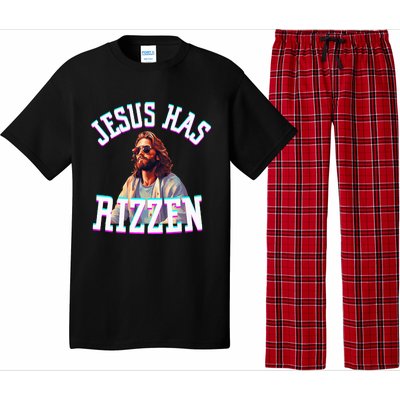 Jesus Has Rizzen Christian Novelty Jesus Christ Pajama Set