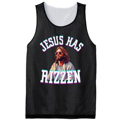 Jesus Has Rizzen Christian Novelty Jesus Christ Mesh Reversible Basketball Jersey Tank