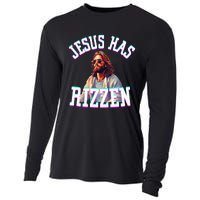 Jesus Has Rizzen Christian Novelty Jesus Christ Cooling Performance Long Sleeve Crew