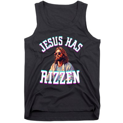 Jesus Has Rizzen Christian Novelty Jesus Christ Tank Top