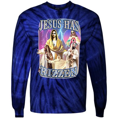 Jesus Has Rizzen Tie-Dye Long Sleeve Shirt